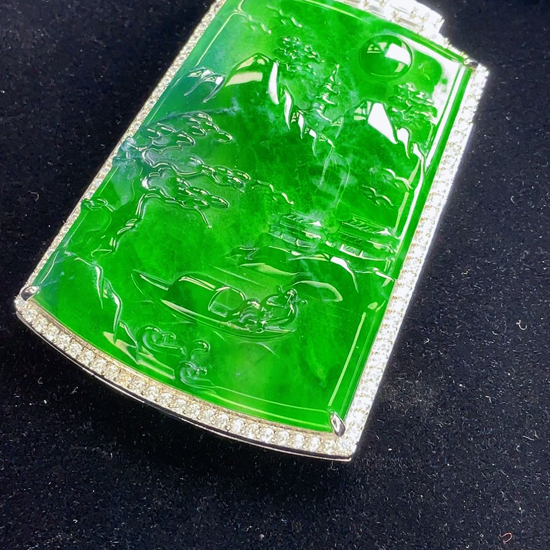 翡翠未镶嵌吊坠(不含链)