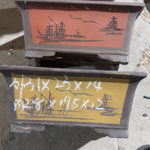 紫砂花盆100-4。31-23-14