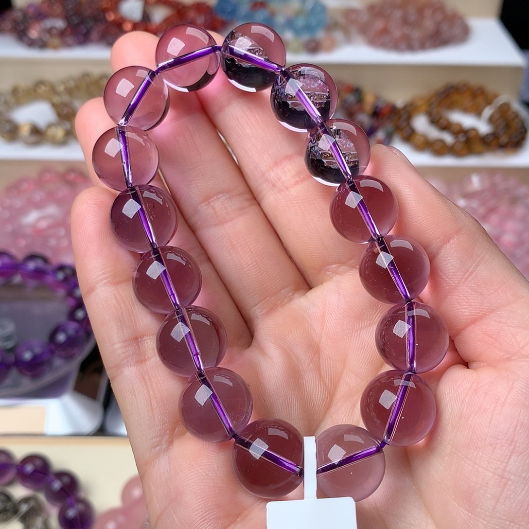水晶手串未镶嵌紫水晶