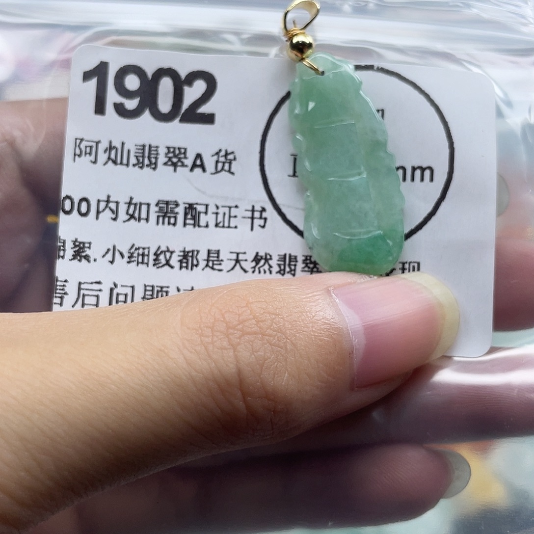 翡翠未镶嵌吊坠(赠链)