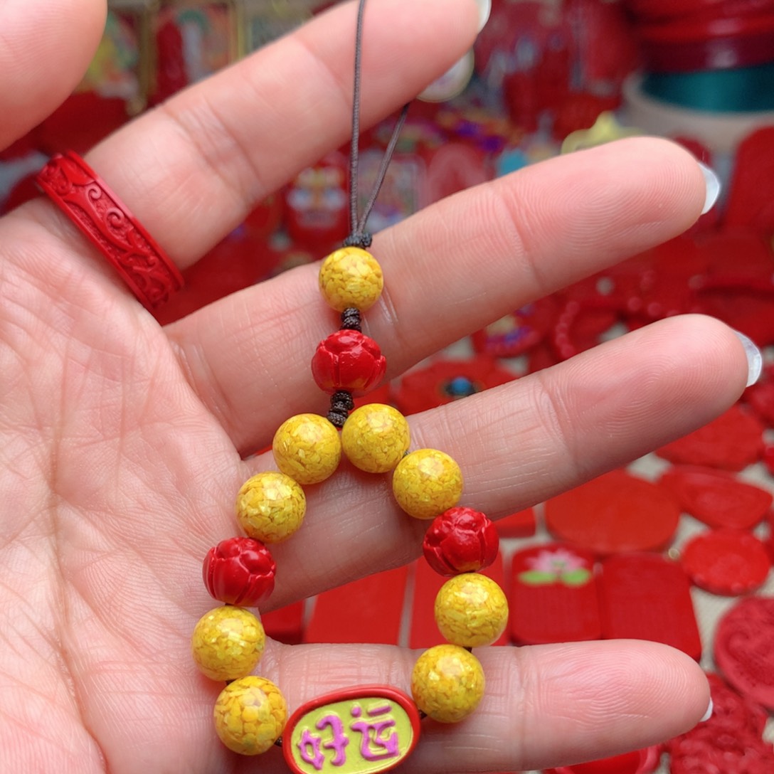 天然辰砂工艺品朱砂手机坠