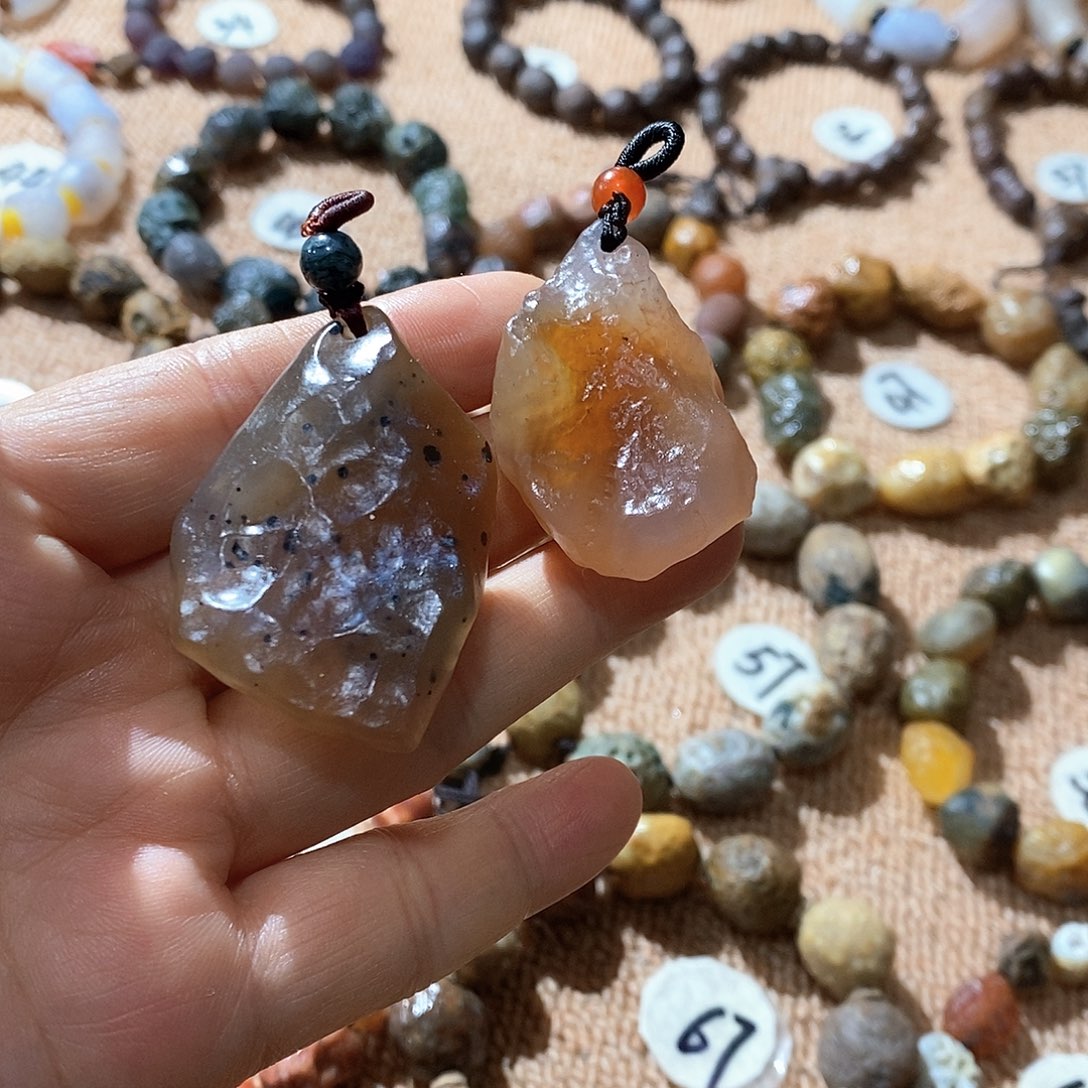 赛黄晶原石银S925镶嵌