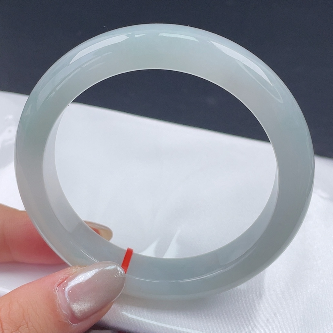 翡翠未镶嵌手镯57圈口无瑕疵推荐h183