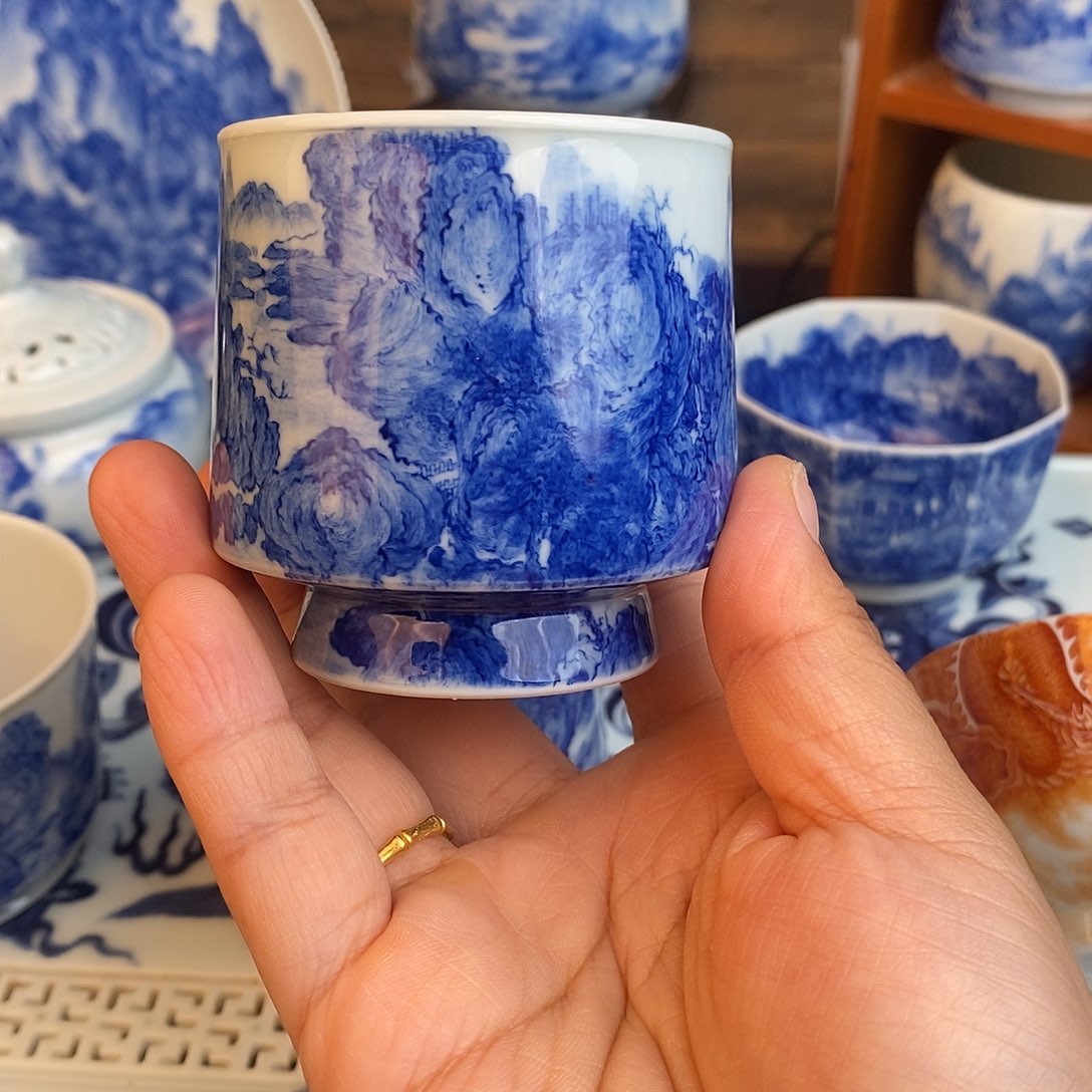 杯润锋窑 早春图 宋画山水