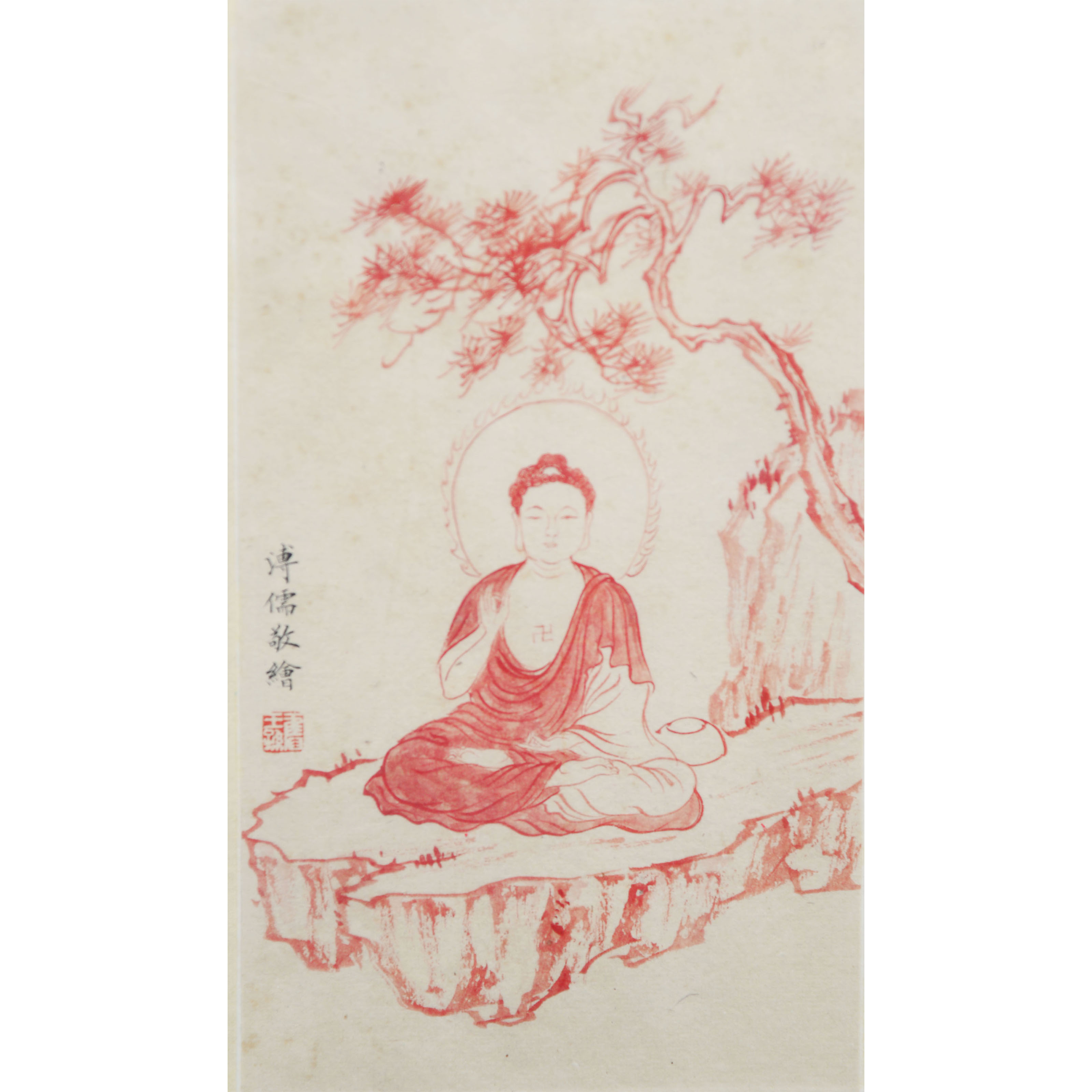 D12 22PR观音 纸本镜框 23*13cm