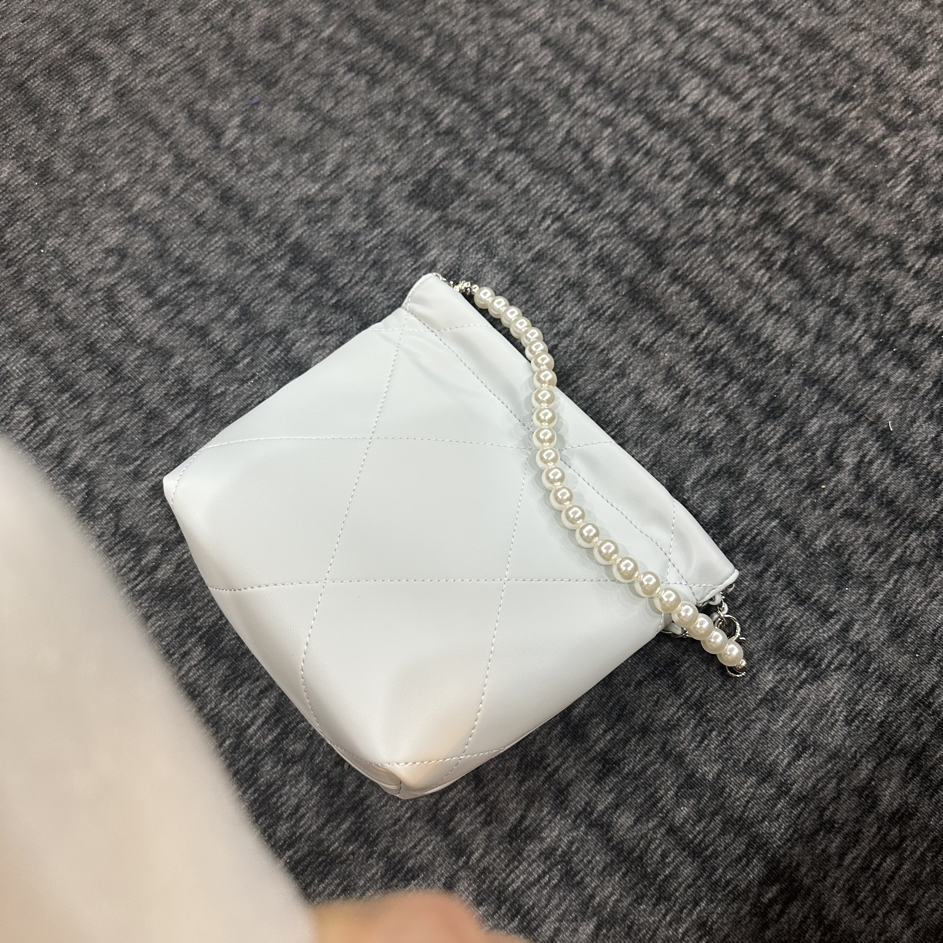 新款包包女垃圾袋迷你蓝银