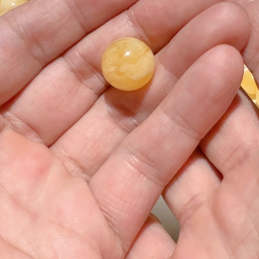 琥珀裸石未镶嵌樂*~琥珀蜜蜡配饰圆珠15mm+