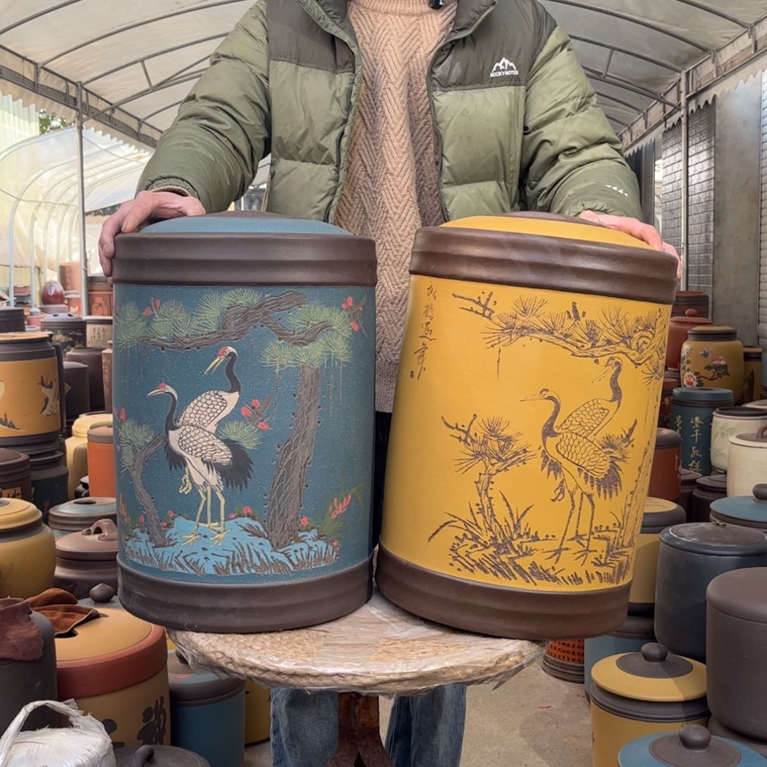 紫砂茶叶罐23 饼茶叶罐