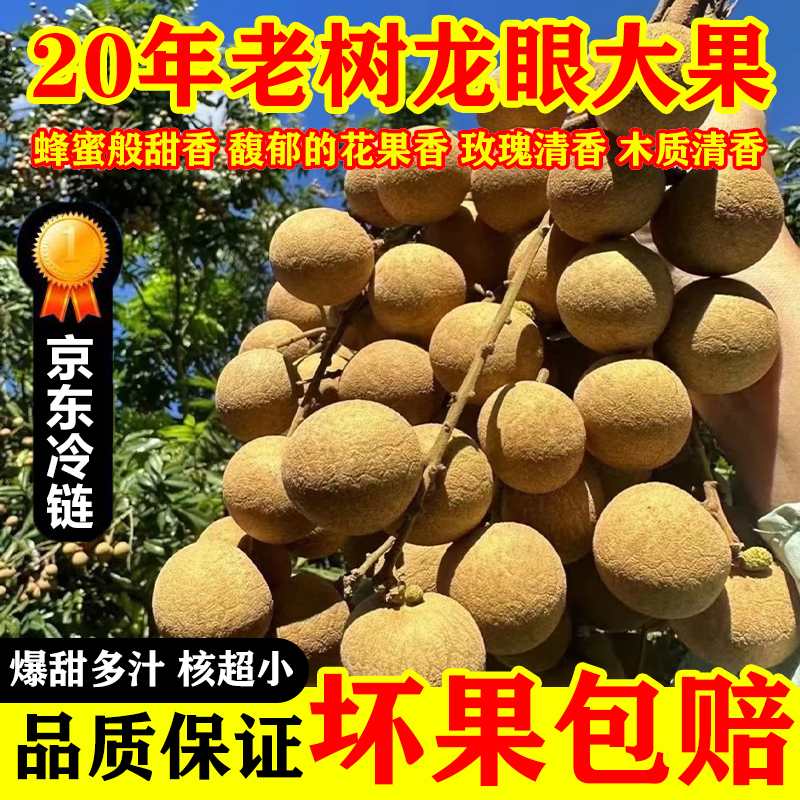 【京东冷链】茂名储良龙眼20年老树馥郁花果香当天采摘肉厚核小新鲜