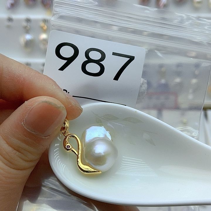 淡水珍珠颈饰银S925镶嵌