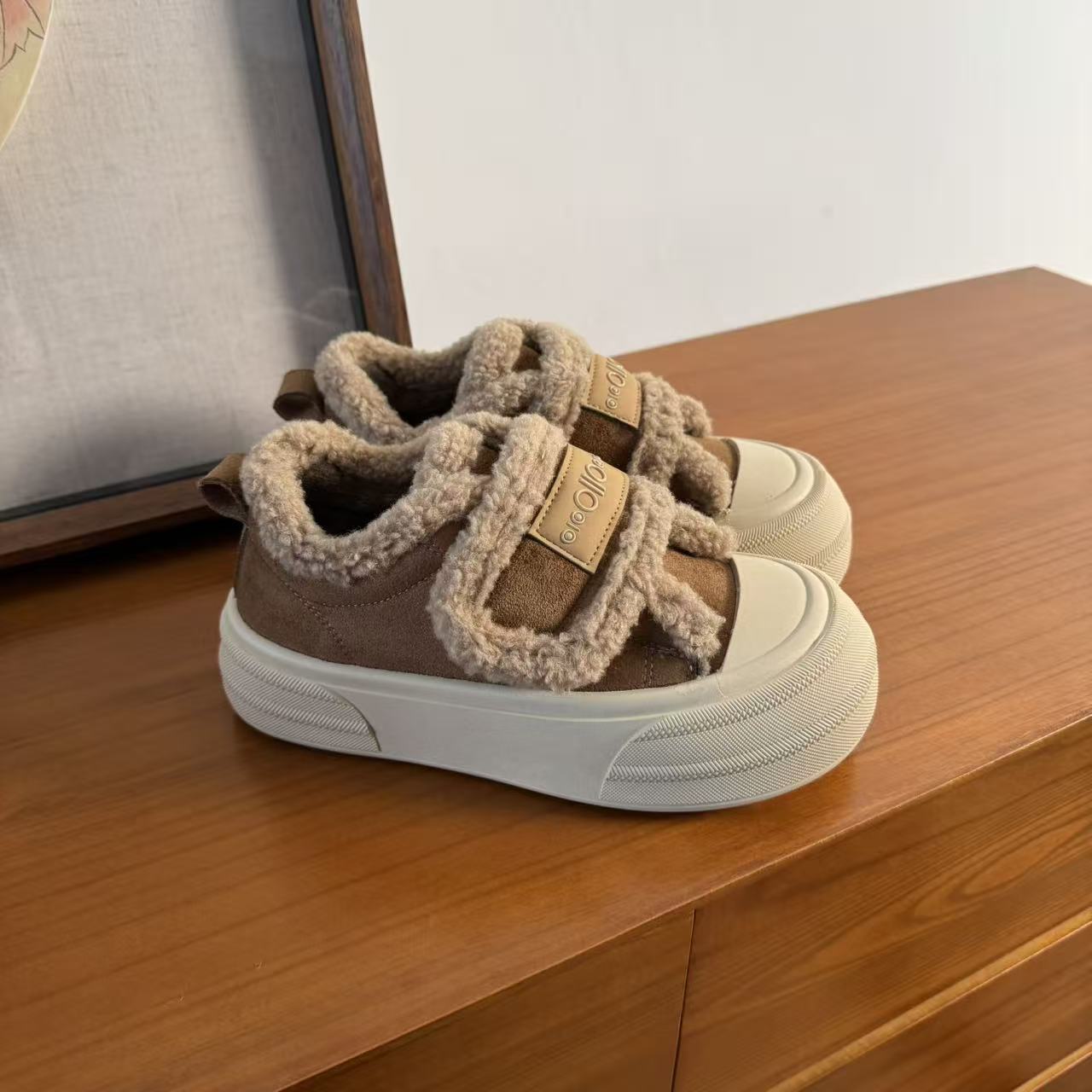 【小饼干】冬季厚底毛毛鞋棉鞋面包鞋K13