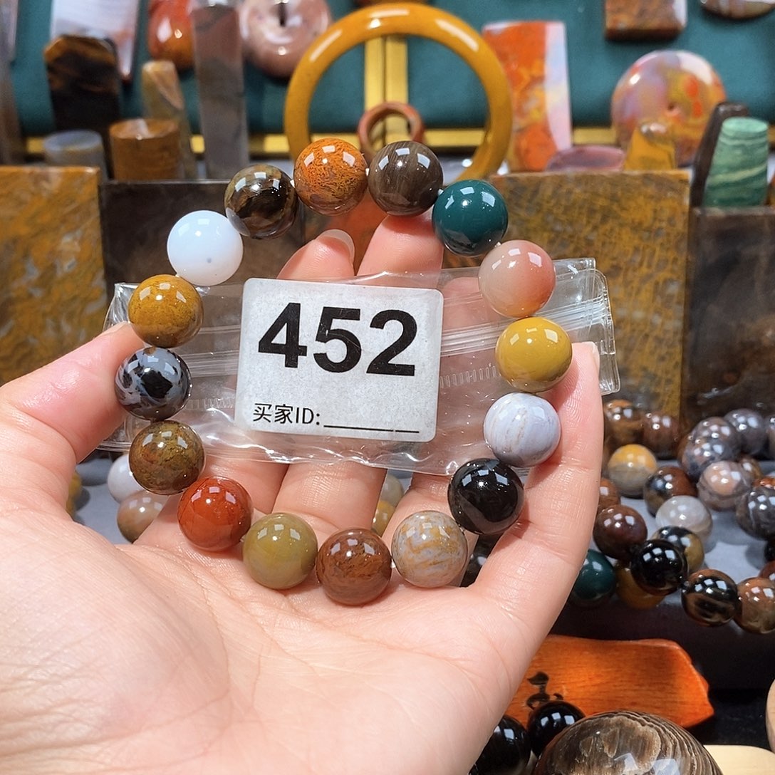 硅化玉天然北票硅化玉手串未镶嵌天然北票硅化玉手串