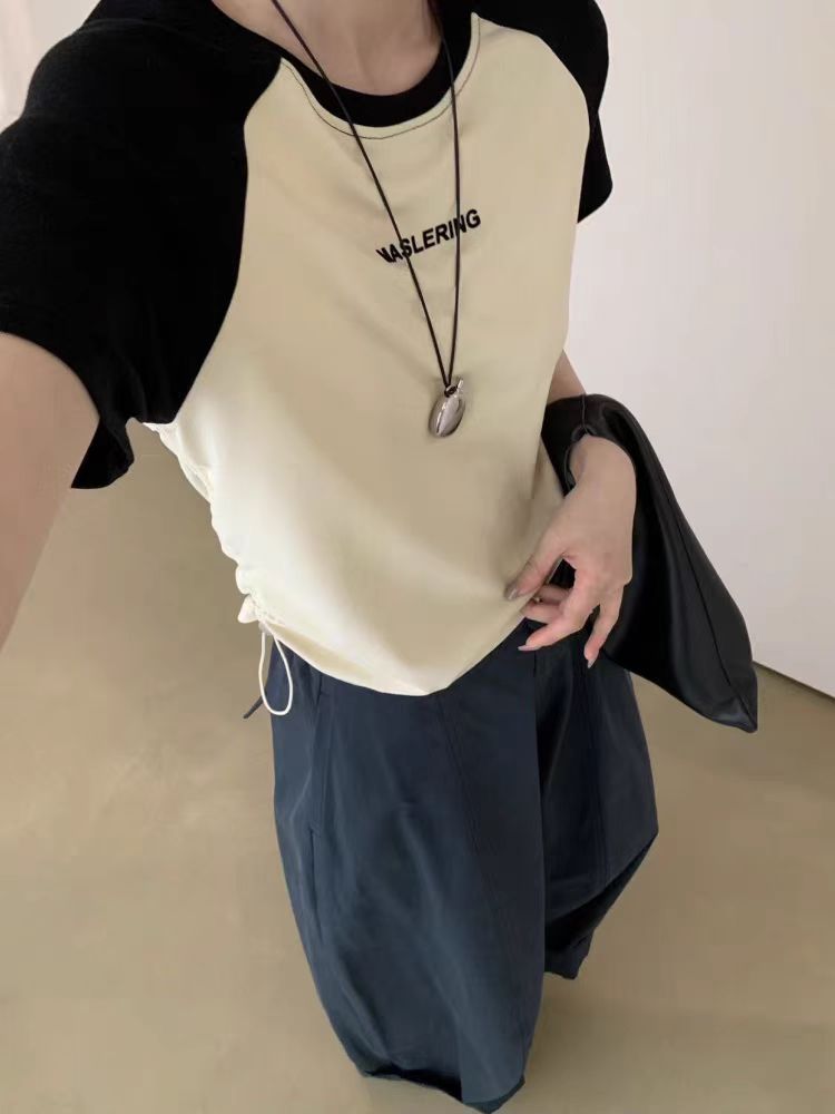 0522-07  女款百搭气质设计感短袖   DY  6571