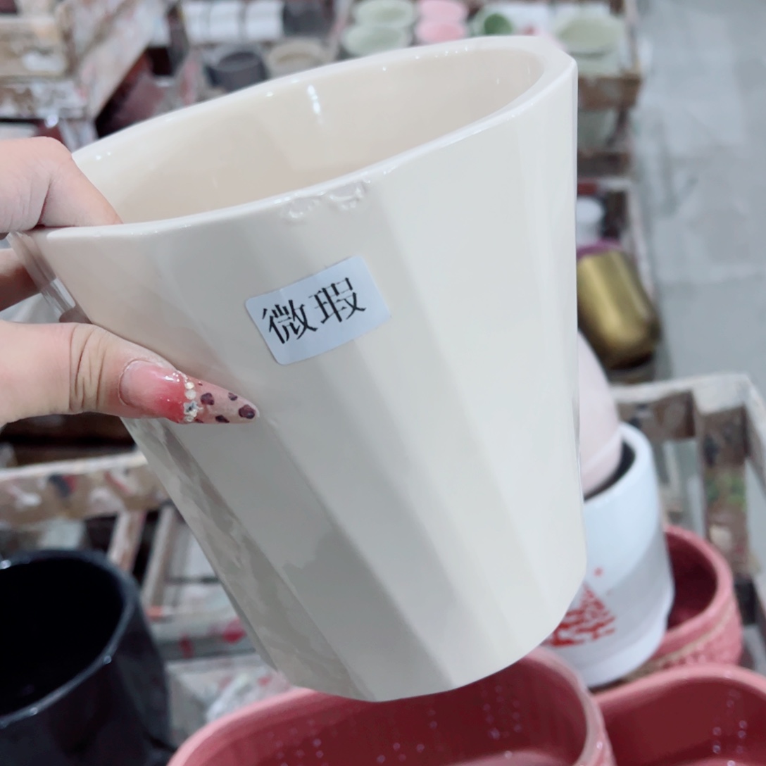 有孔，陶瓷花盆满10米包邮发货