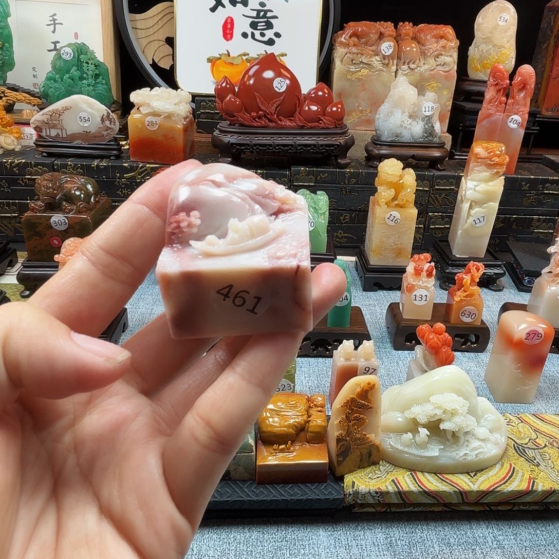 天***噜寿山石印石包邮包刻8