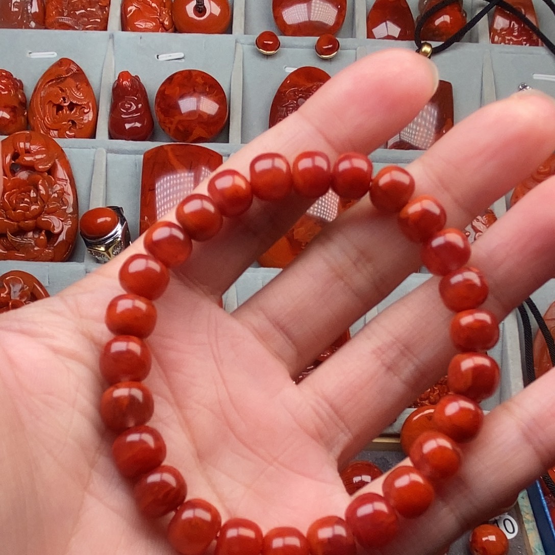 小***仙南红玛瑙未镶嵌手串