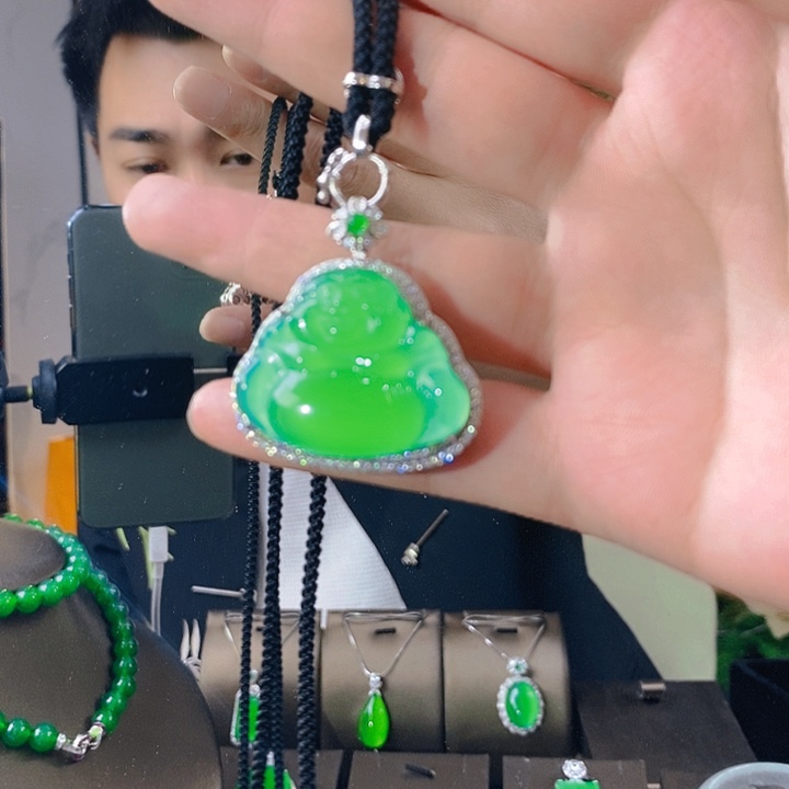 玛瑙/玉髓吊坠(不含链)银S925镶嵌