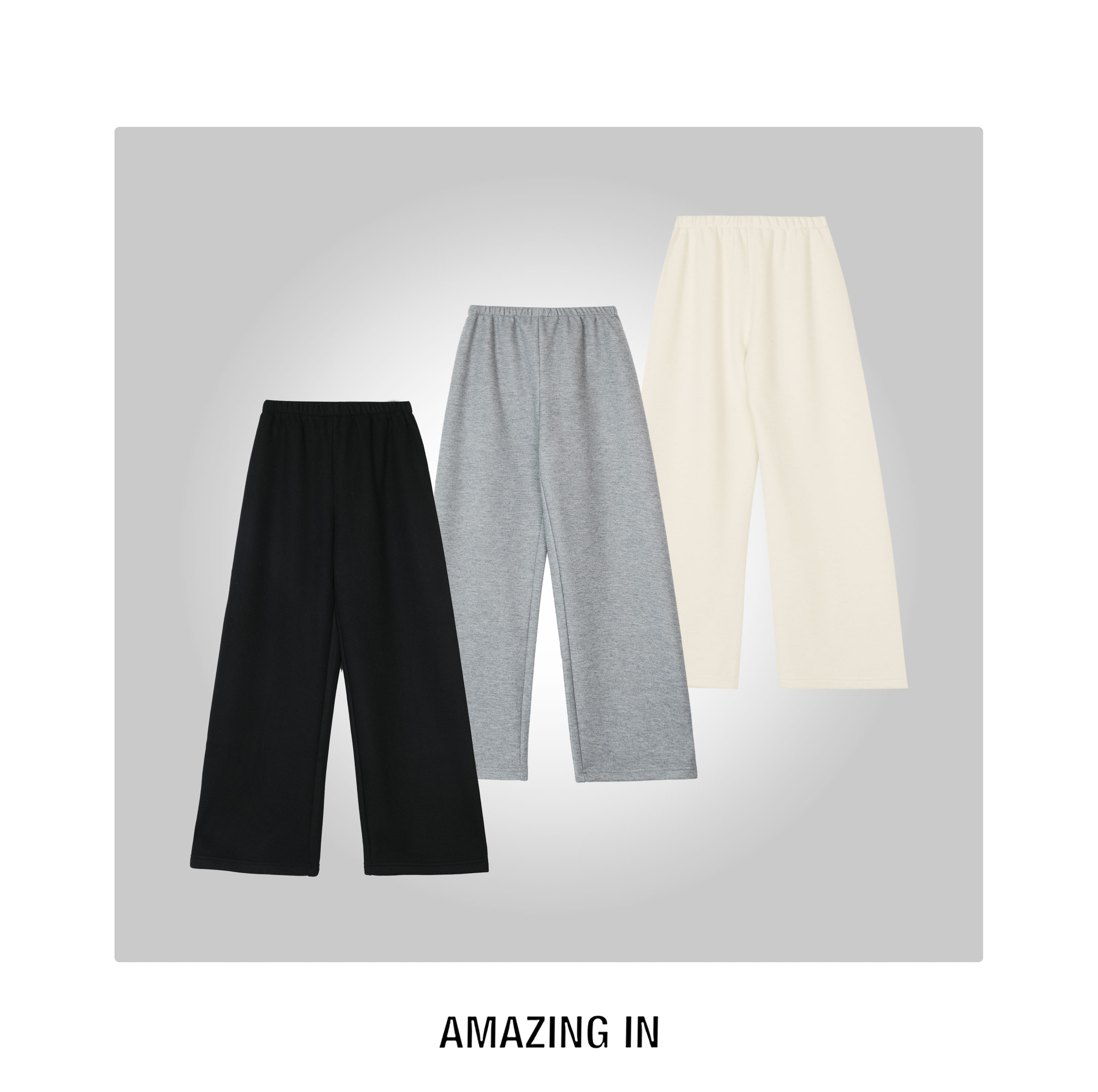 AMAZING IN | 绵羊毛x醋纤 | 水晶绒卫裤女 A251127-AI5BDSP8108