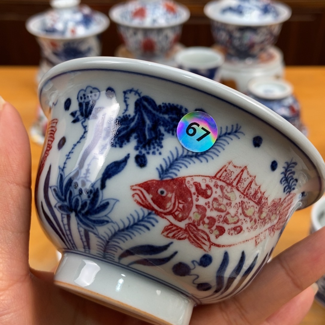 手绘现代茶具非古董