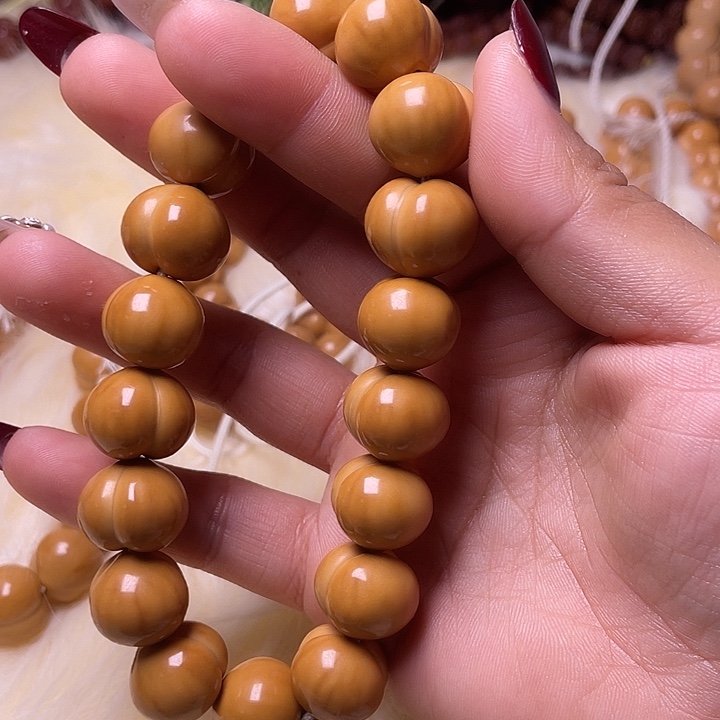 猴头核桃手串16尺寸镜面柯基屁桃手持全品无暇