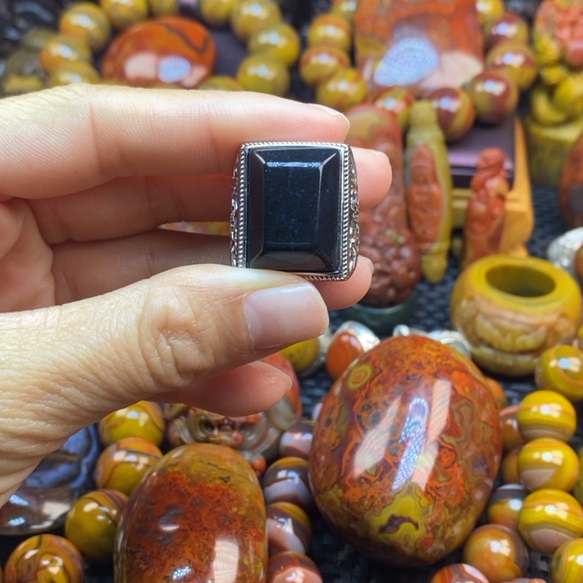 【闪购商品】玛瑙/玉髓戒指合金