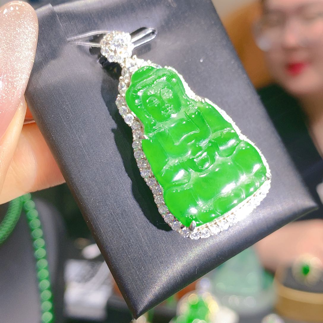 翡翠颈饰银S925镶嵌5甄选qj