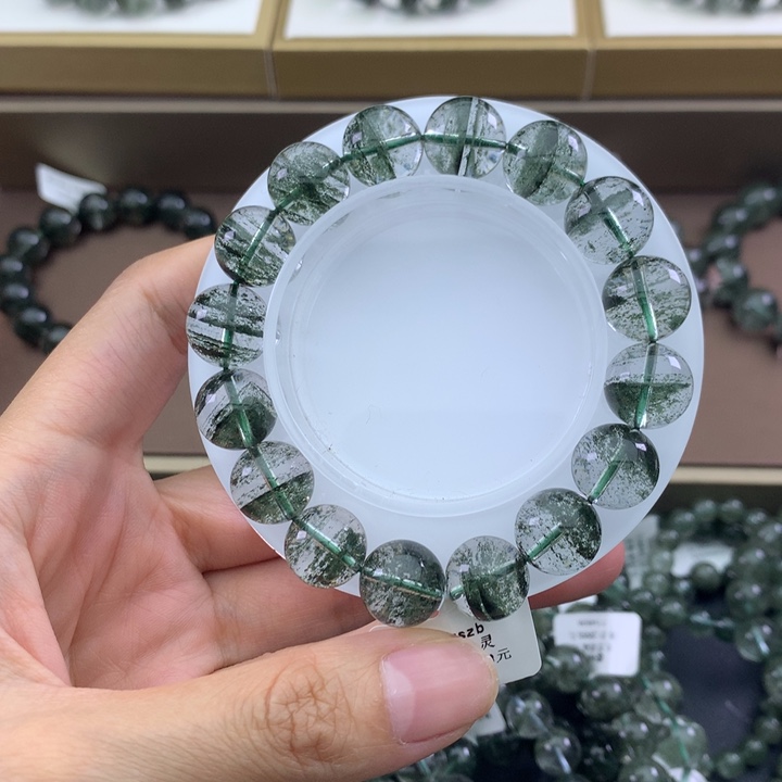 未镶嵌手链水晶绿幽灵