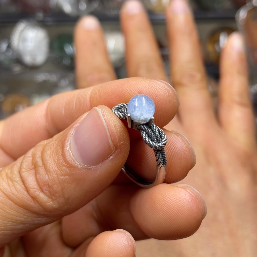 【闪购商品】水晶珠宝半成品银S925镶嵌戒指