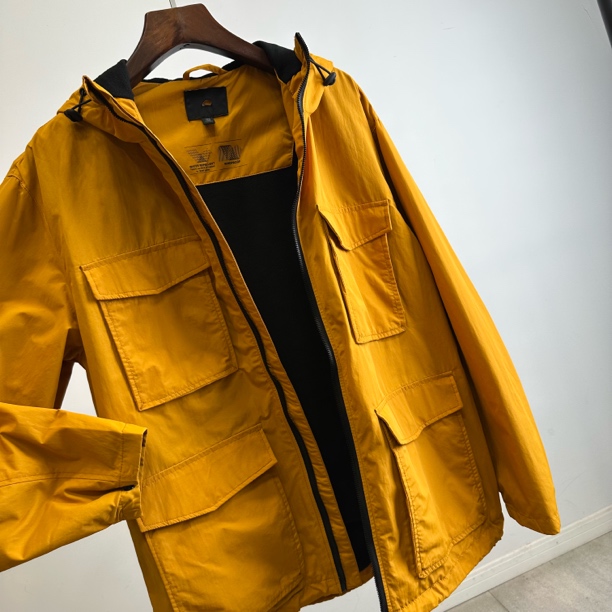 外贸户外男士防风防水透气多口袋外套连帽登山服夹克工装上衣3306