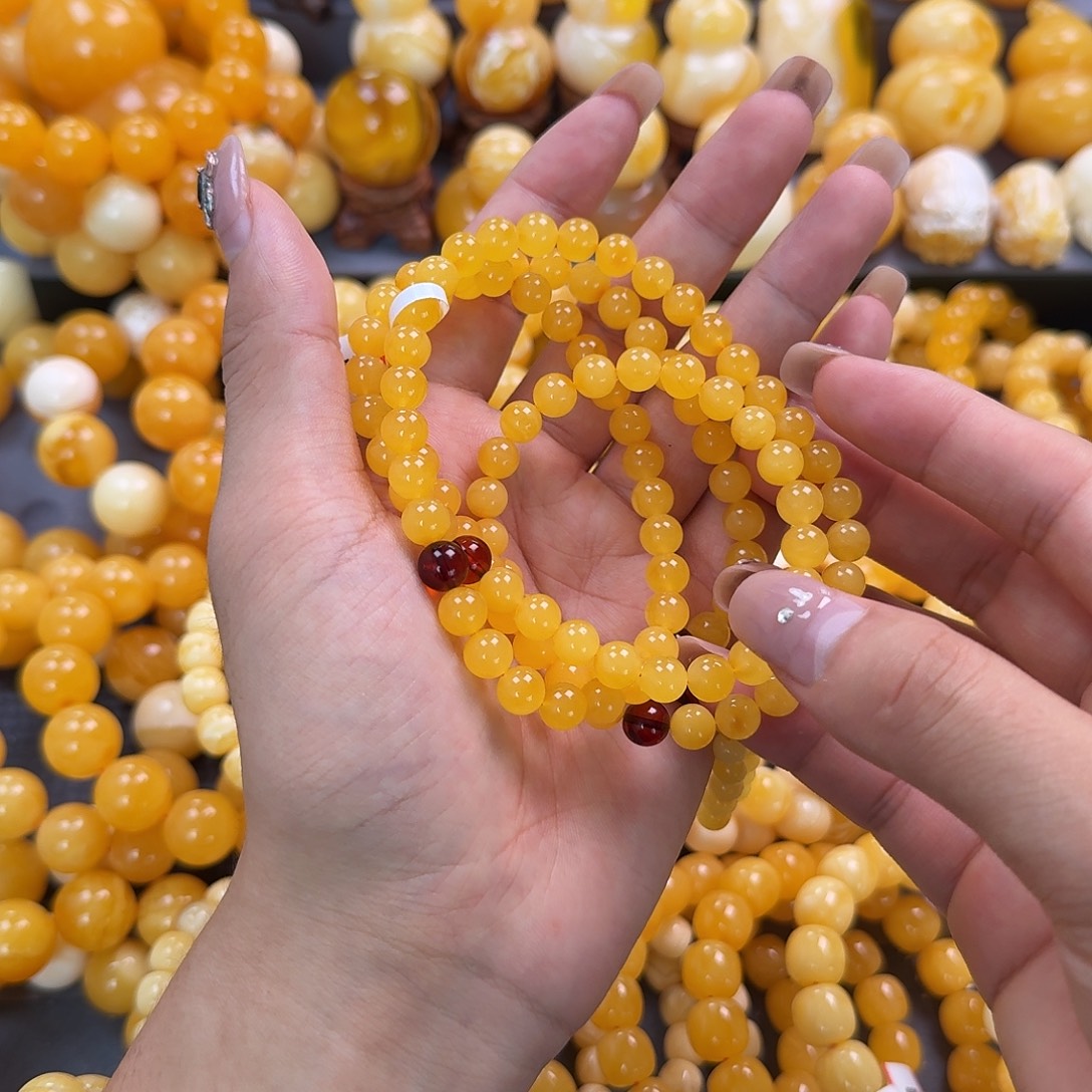 蜜蜡未镶嵌珠宝奇石7mm