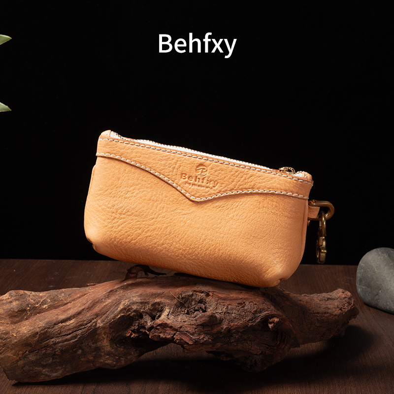 Behfxy 手工原创设计文玩包mbox植鞣牛皮手拿包钥匙包核桃收纳袋