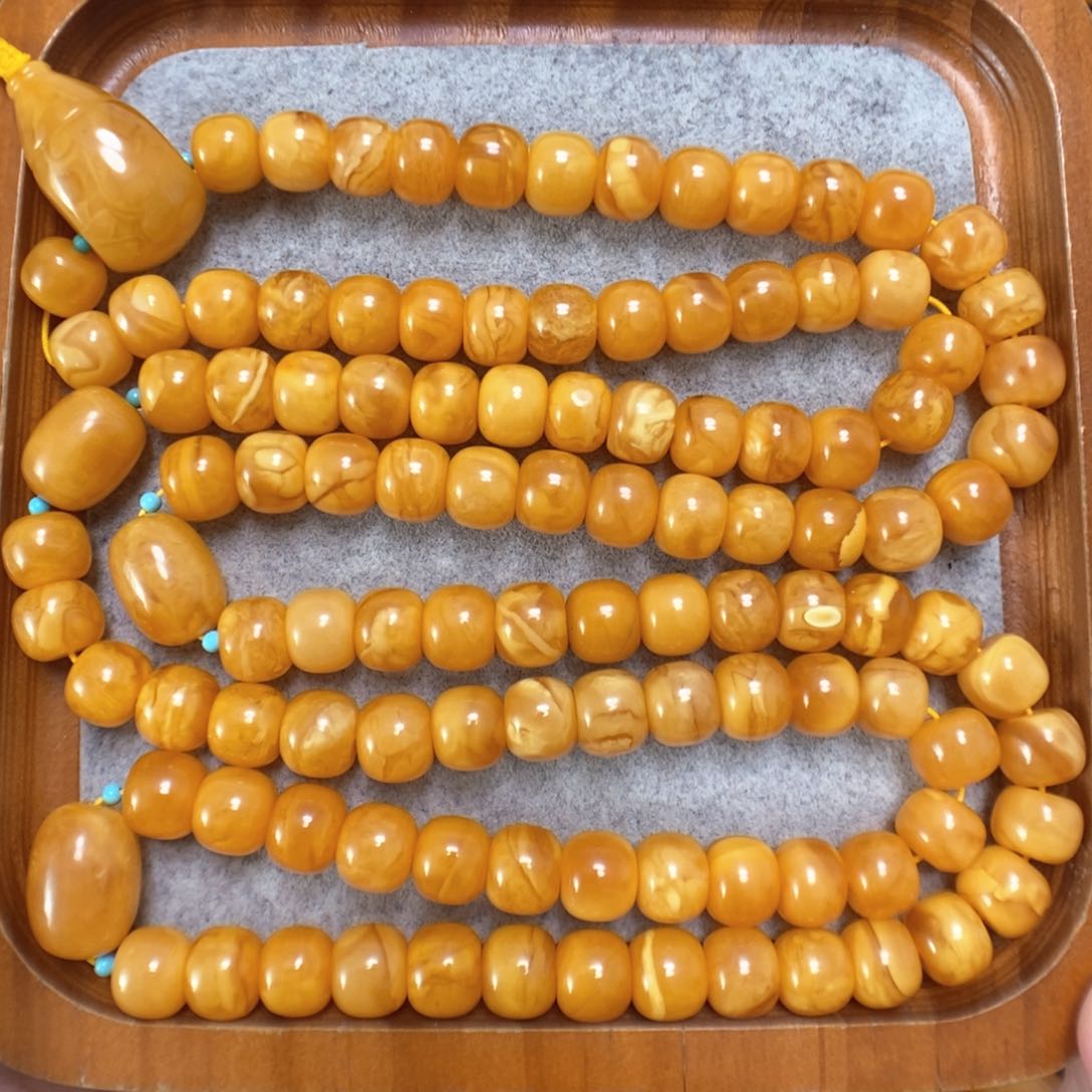 蜜蜡项链未镶嵌蜜蜡108