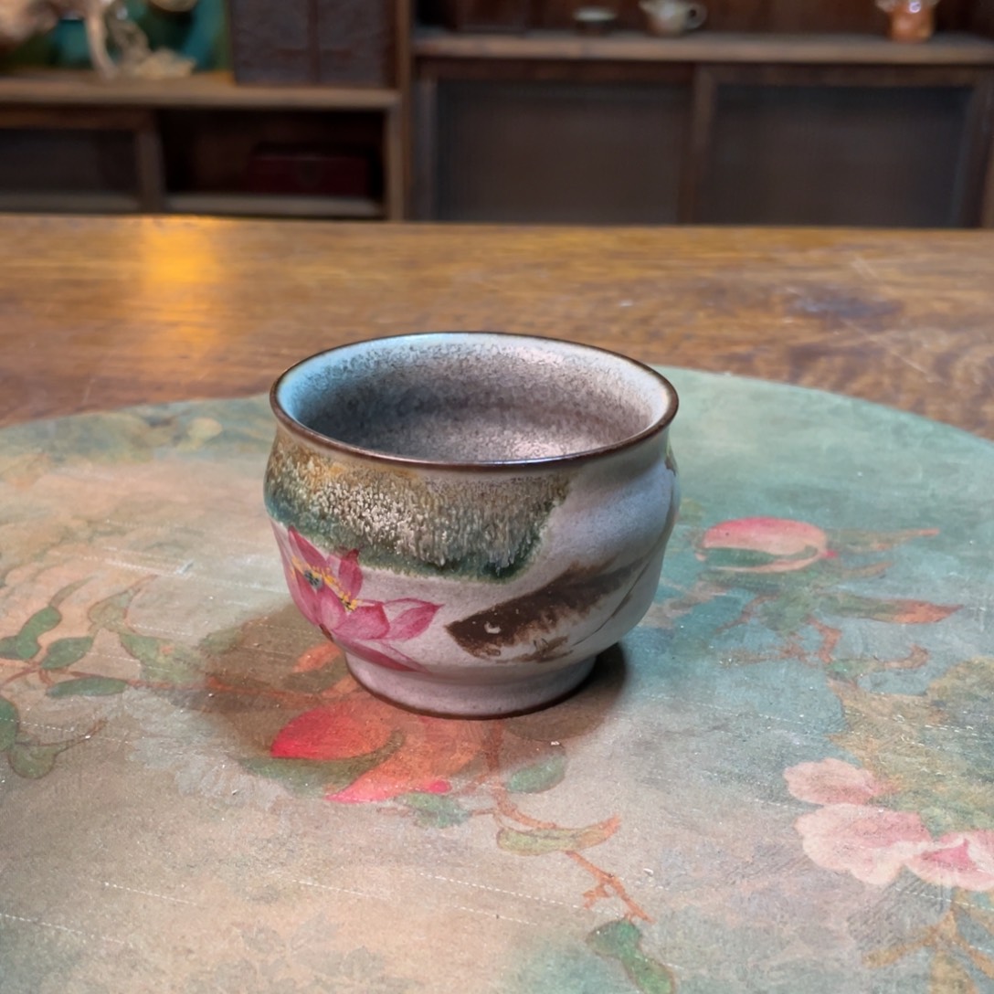 柴烧纯手工手绘陶瓷