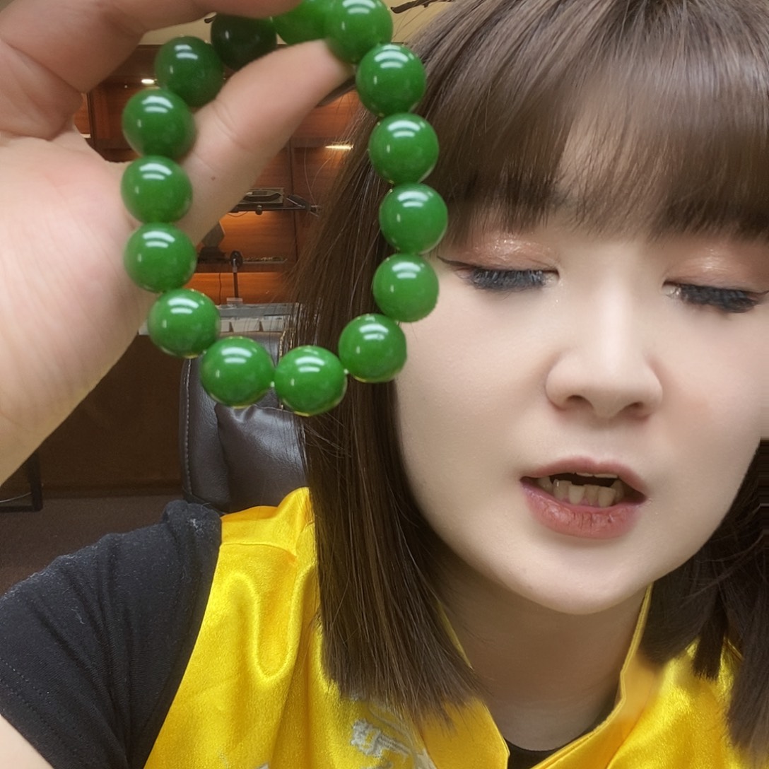 石***峥蛇纹石玉未镶嵌手链