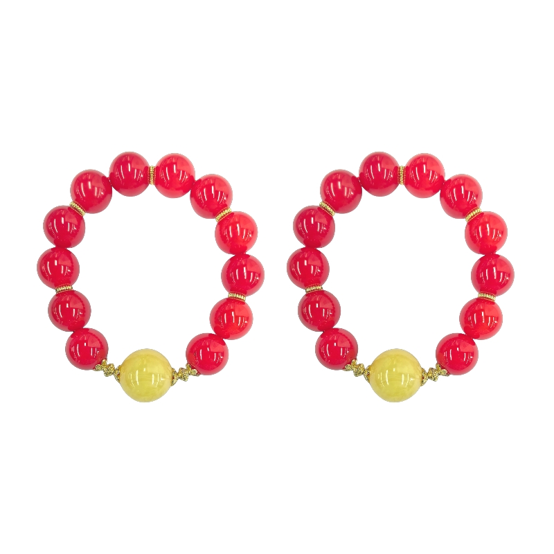 浓蜡红景天玛瑙手串 C02-125