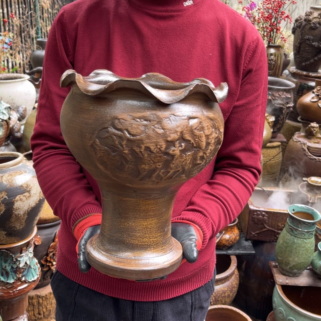 红陶高30口25有孔