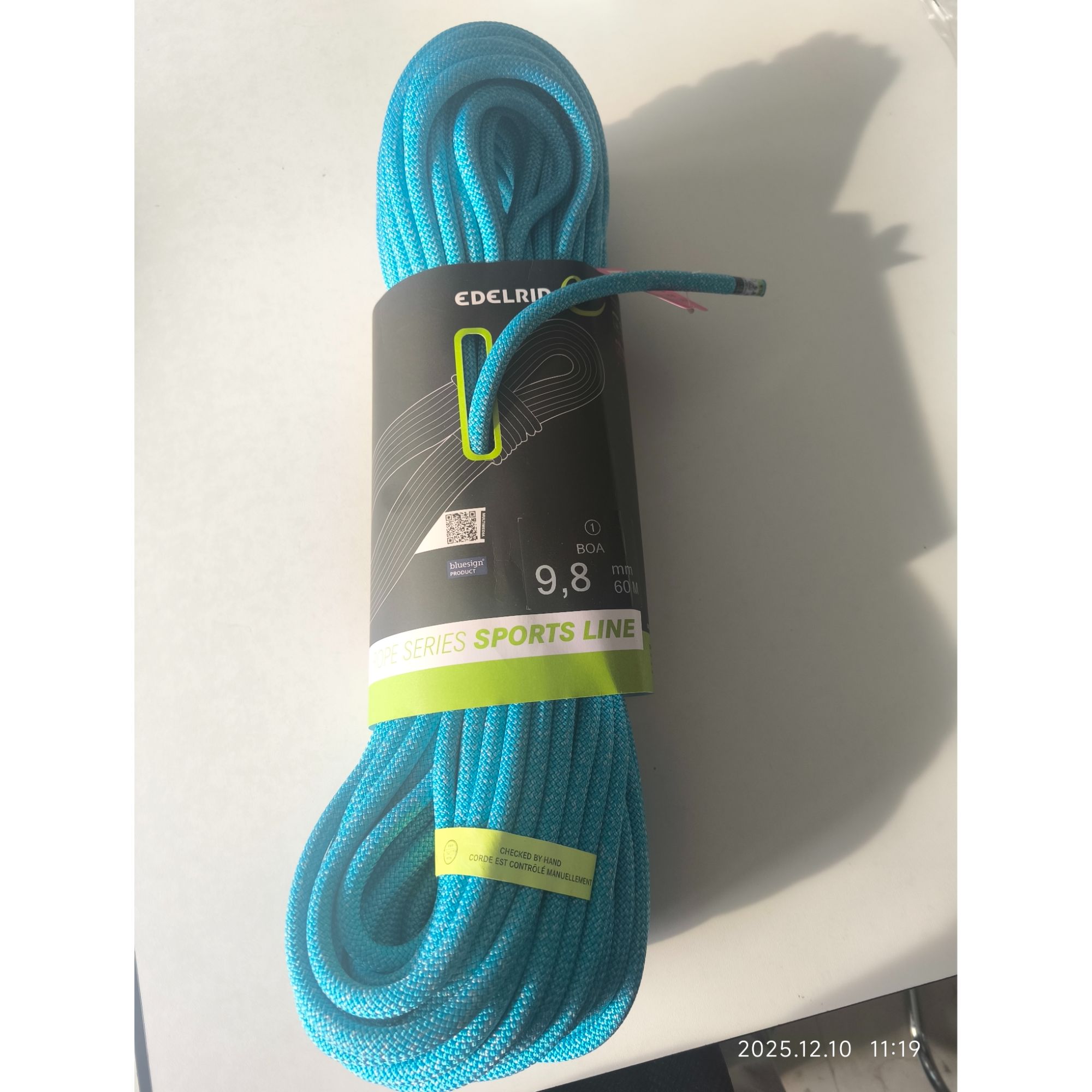 坚固耐用CE认证攀岩登山动力绳 9.8mm 60米
