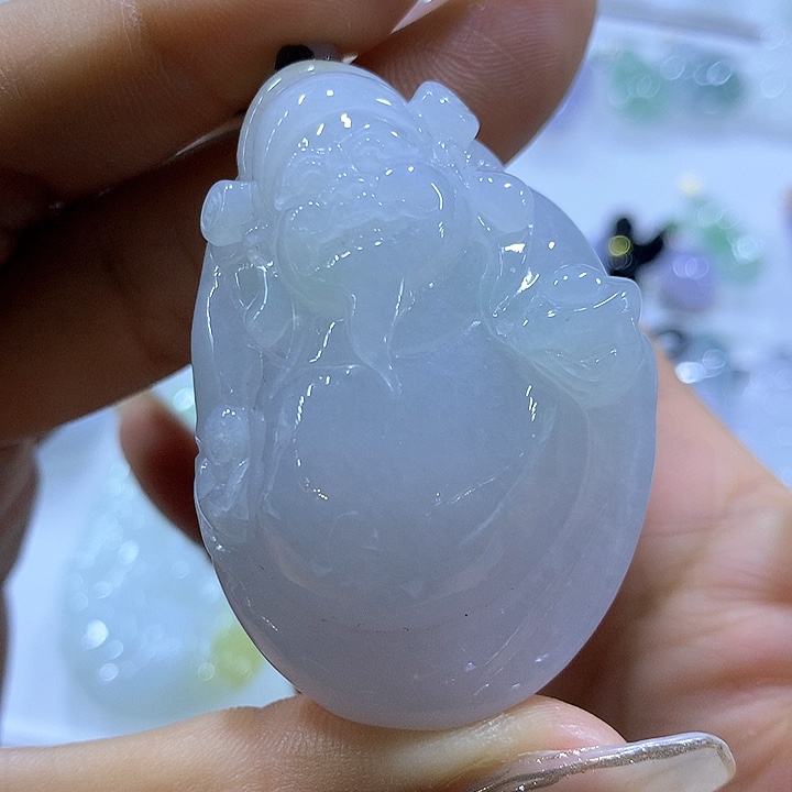 翡翠颈饰未镶嵌天然翡翠A货吊坠