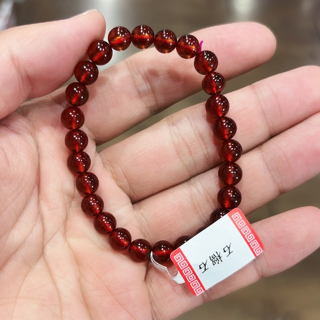 未镶嵌手串水晶石榴