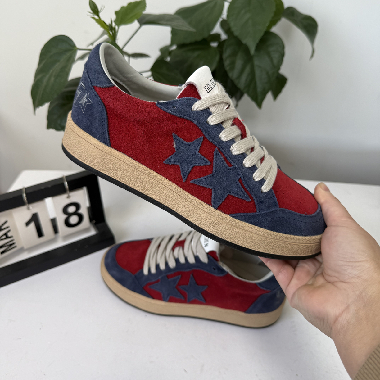 2026早春韩版新款撞色复古做旧星星脏脏鞋时尚休闲百搭平底板鞋女