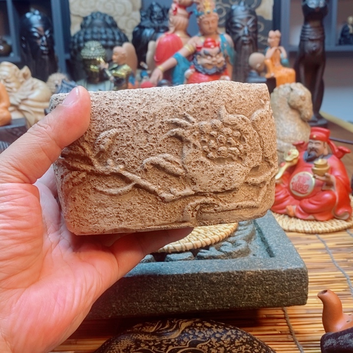有机玻璃火山岩石榴盆
