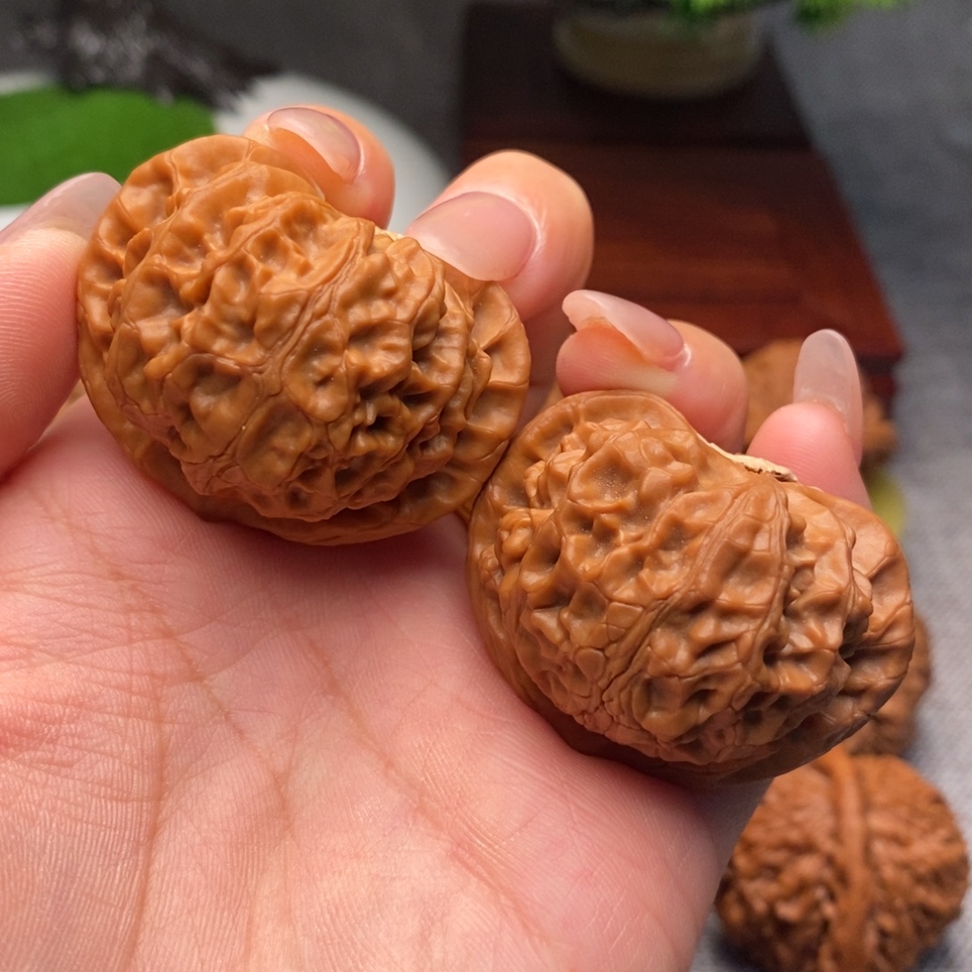 把件文玩核桃毕业精品桃心宫灯 42全品