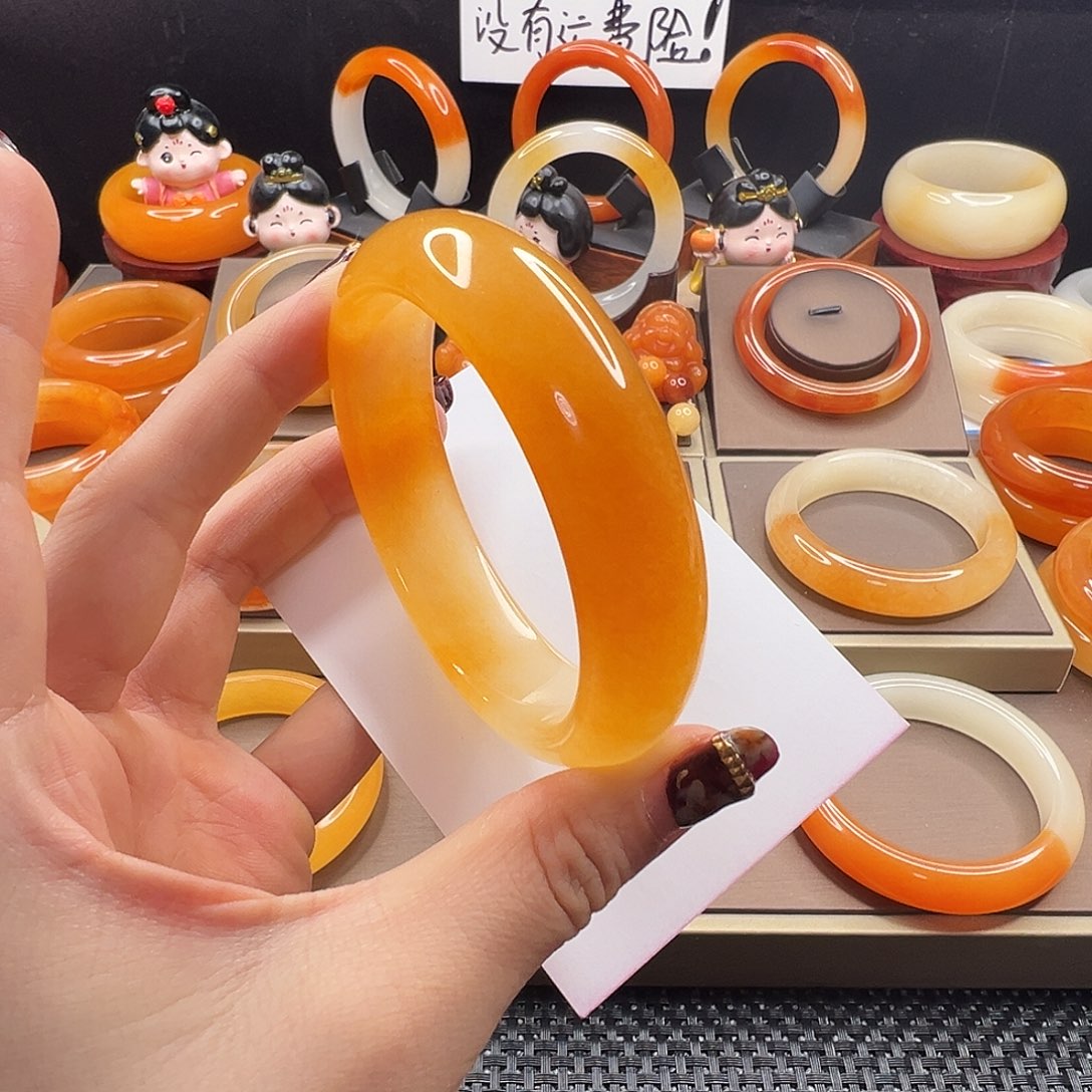 月***@石英质玉（黄龙玉）未镶嵌手镯62