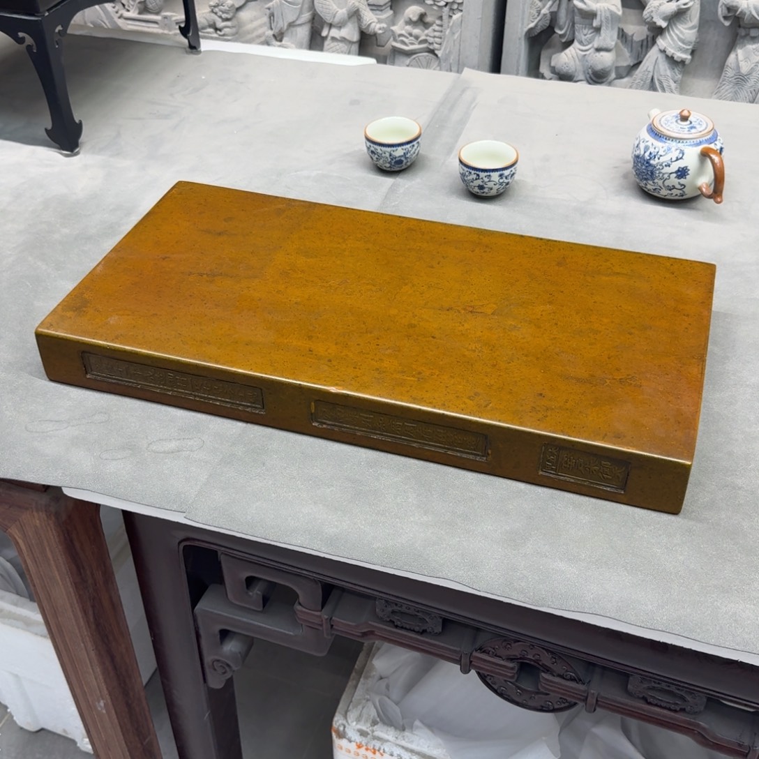 砖雕50-25 老料金砖 古铜色