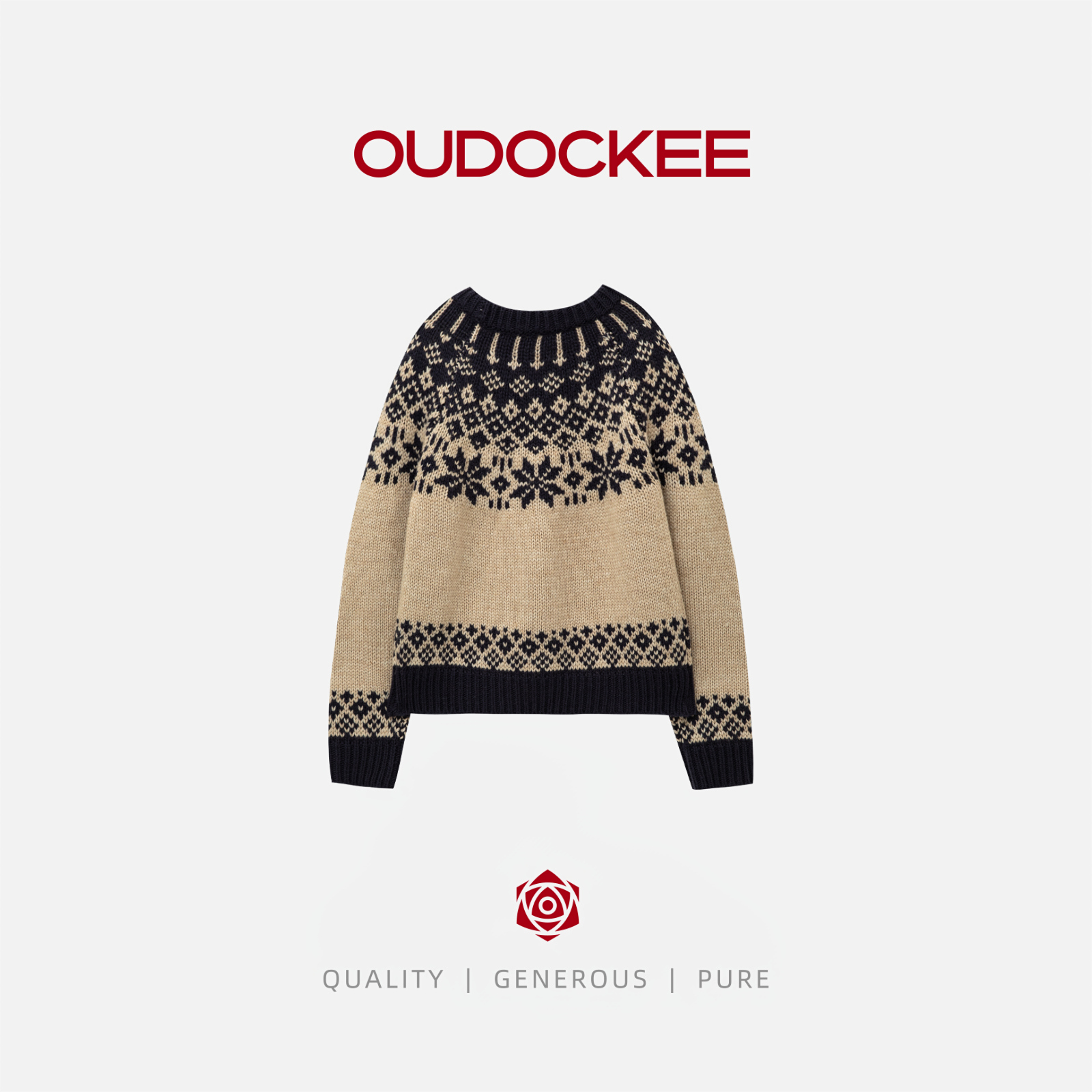 OUDOCKEE 鸥纪儿【盲盒】复古毛衣+粉卫衣 组合盲盒 447-898-