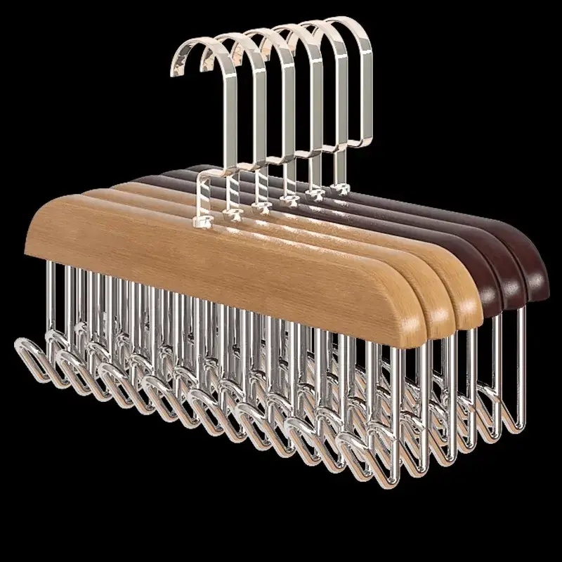 木质多功能吊带内衣背心衣架宿舍收纳神器家用木波浪挂钩晾晒衣钩