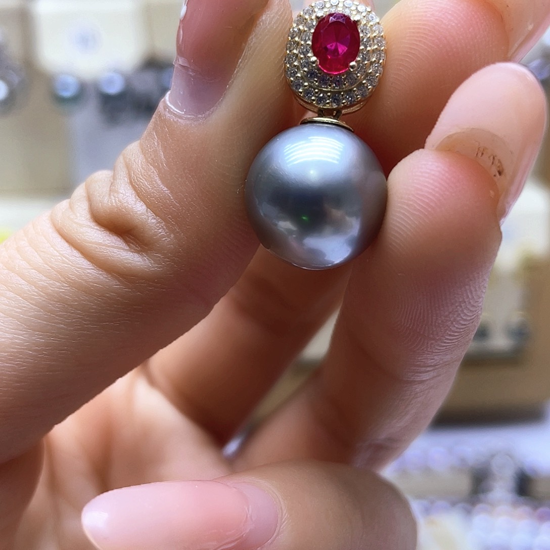 海水珍珠颈饰银S925镶嵌