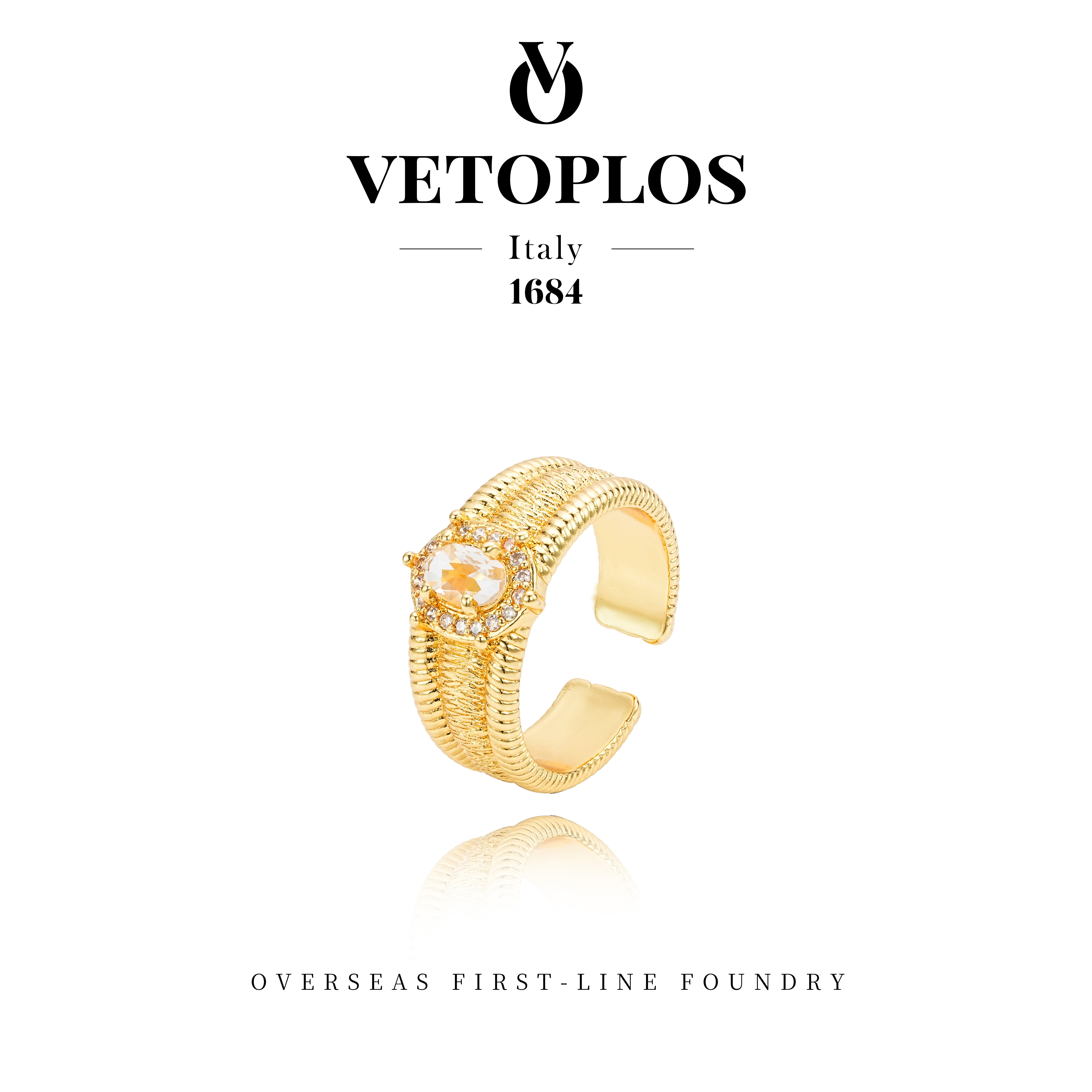  VETOPLOS★意大利宫廷风百搭戒指 G0904