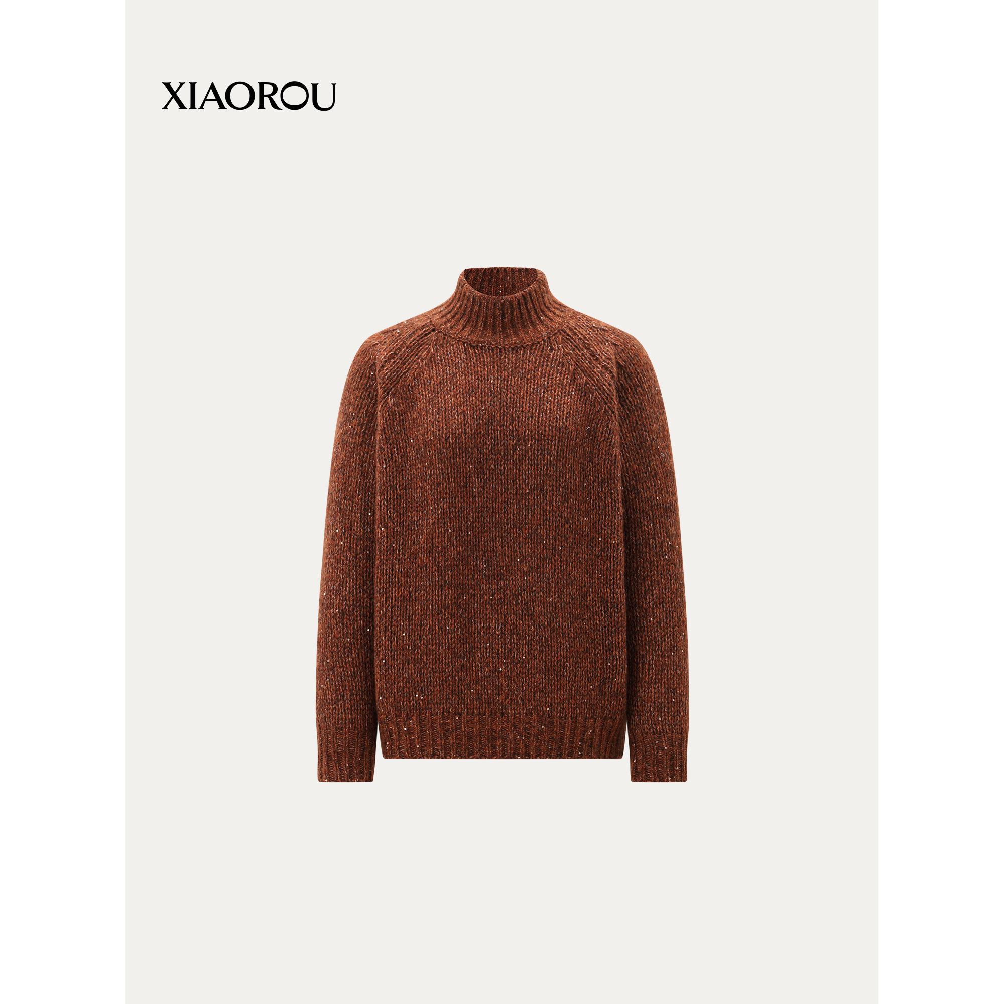 XIAOROU/小柔ZH41  ItalianTechnique宽松慵懒半高领秋冬羊绒衫