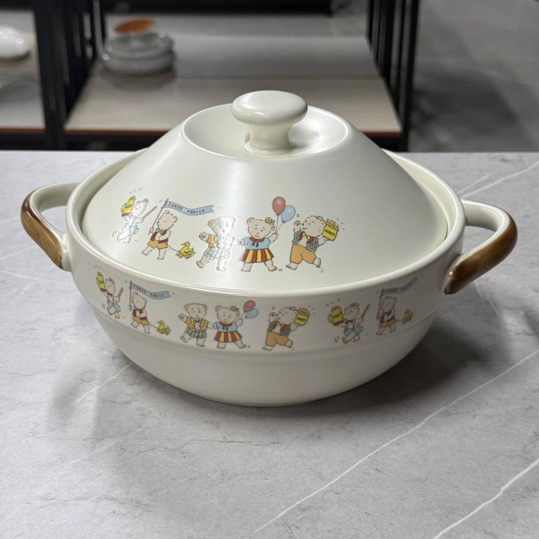 景德镇珍宝砂锅2610彩色小熊3升